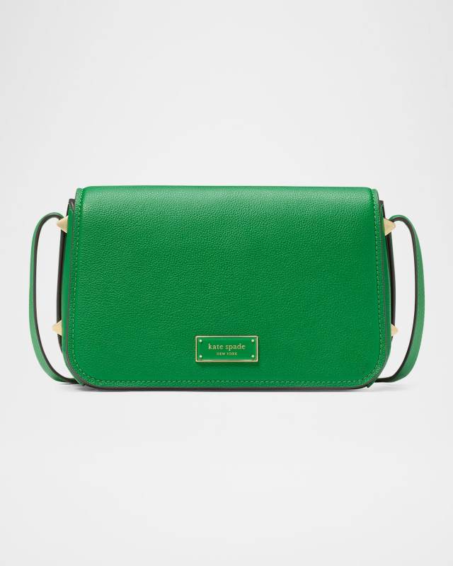 liv small flap pebbled leather crossbody bag